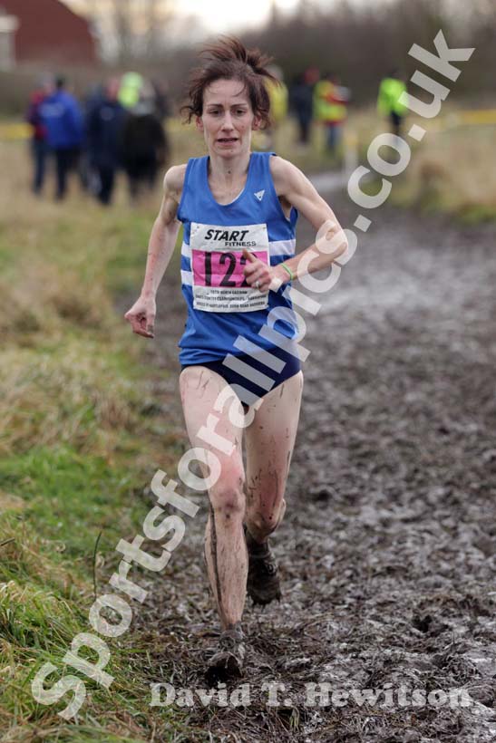 Morag Stead the senior women 2012 North East Championships, Summerhill Country Park, Hartlepool.